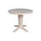International Concepts 36 in. Solid Wood Round Top Pedestal Dining Table - 29.9 in. High, Unfinished K-36RT-23B - alternate 1